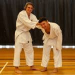 Karate for teens - white belts learning self defence through a wrist lock